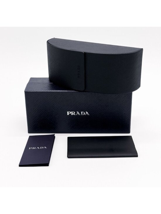 New Prada Silver Green Square Unisex Sunglasses PRA57S 1BC10G main image 8